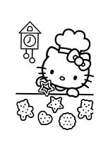 coloriage hello kitty cuisine des gateaux